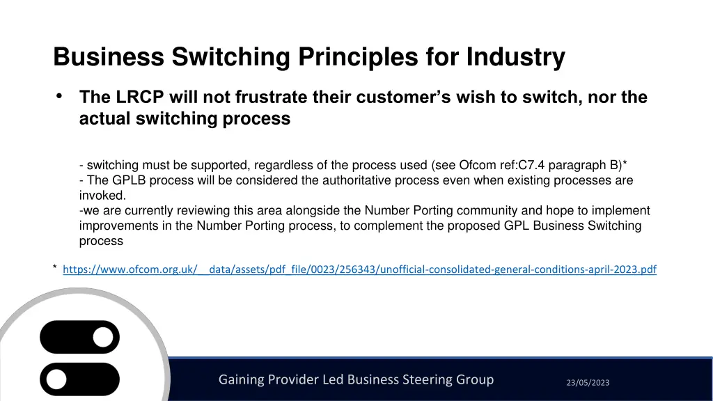 business switching principles for industry 17