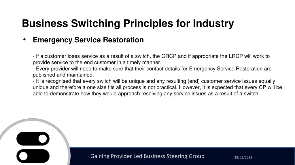 business switching principles for industry 19