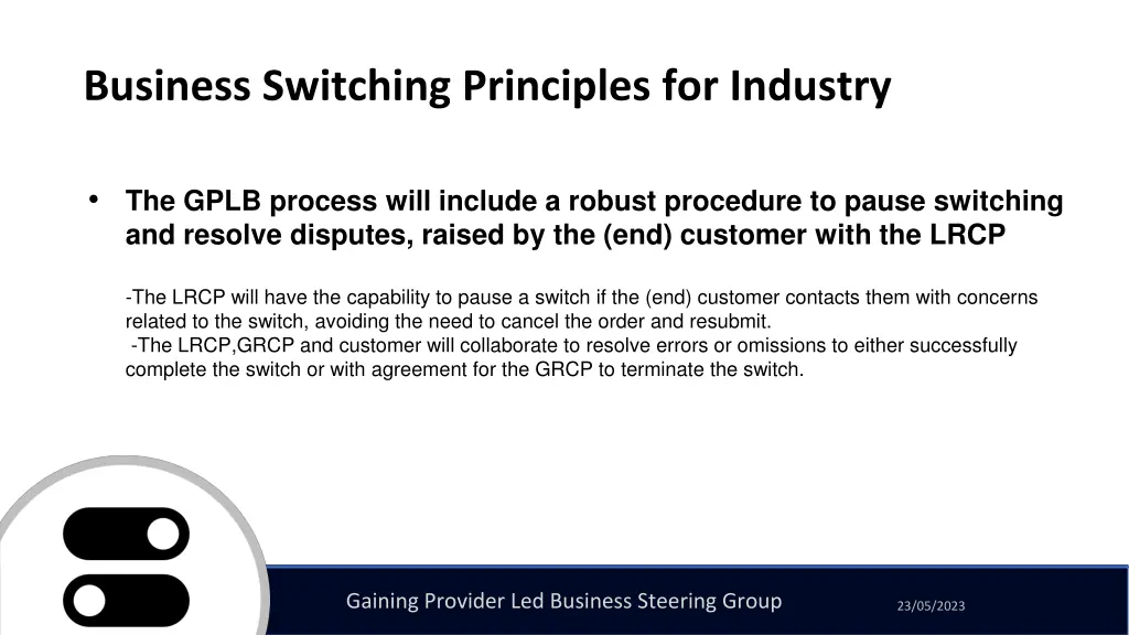 business switching principles for industry 20