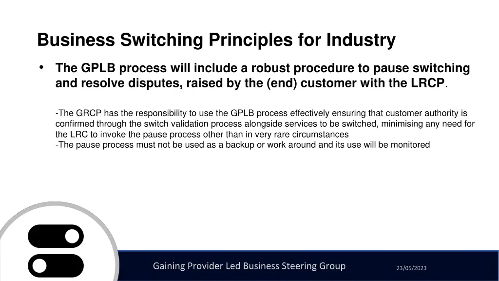 business switching principles for industry 21