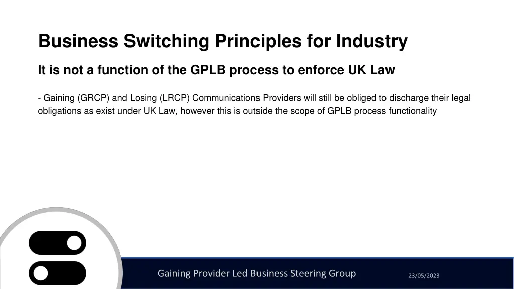 business switching principles for industry 5