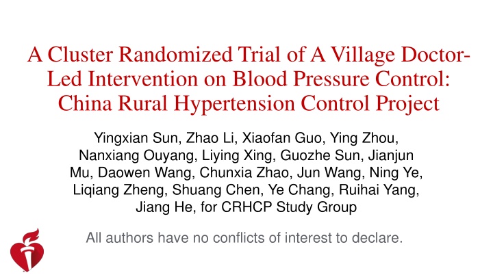 a cluster randomized trial of a village doctor