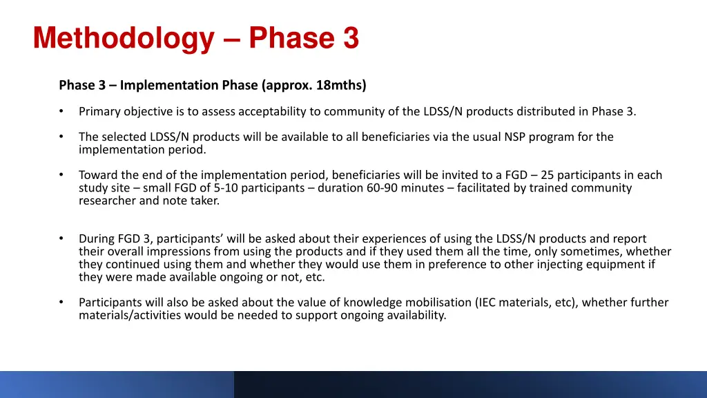 methodology phase 3