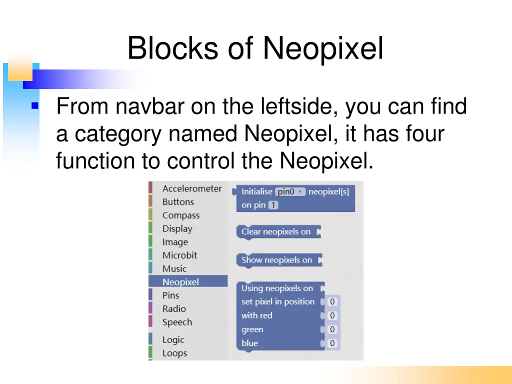 blocks of neopixel