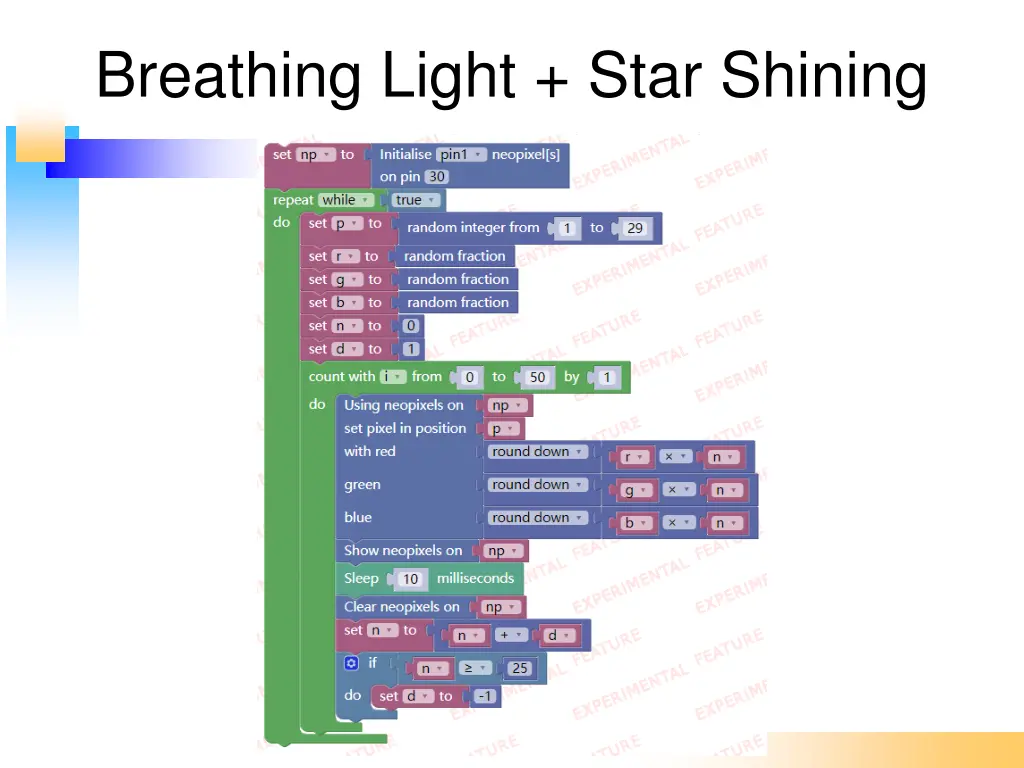 breathing light star shining