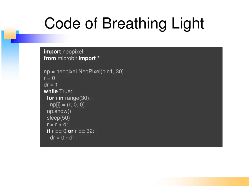 code of breathing light