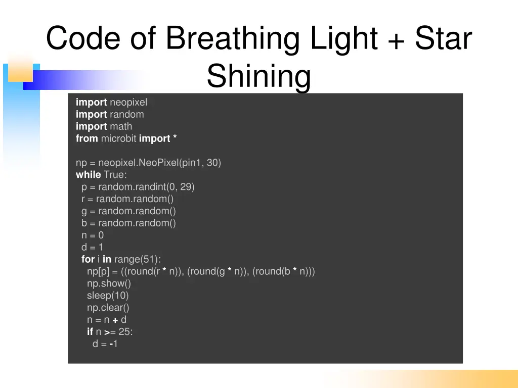 code of breathing light star shining import