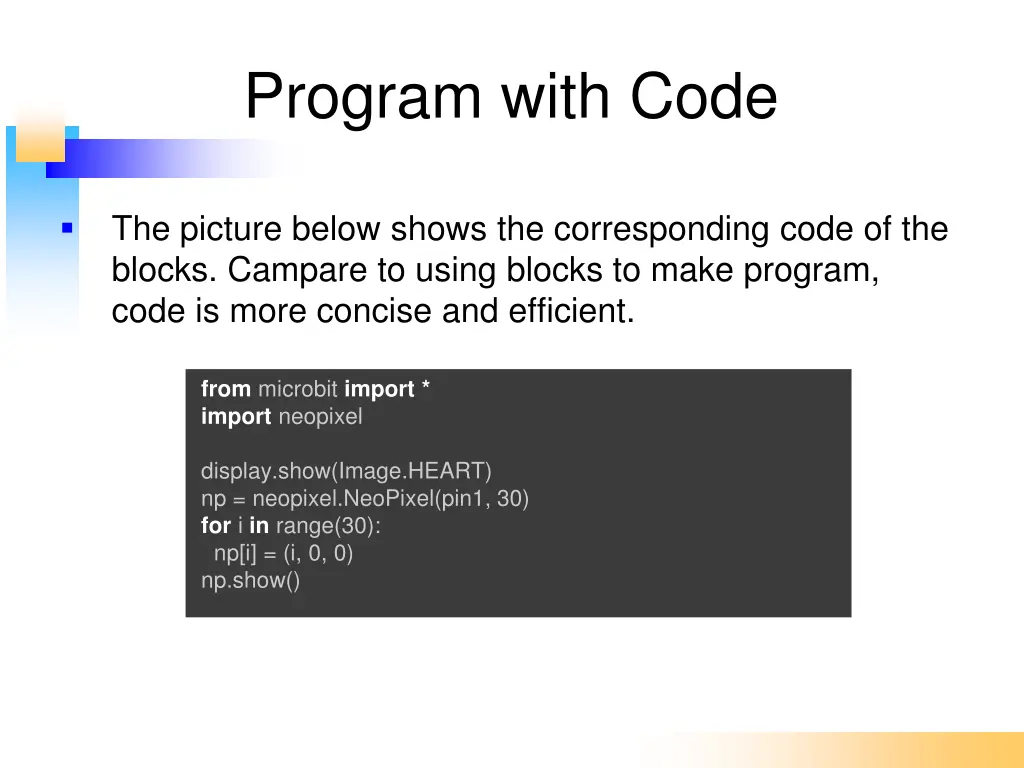 program with code