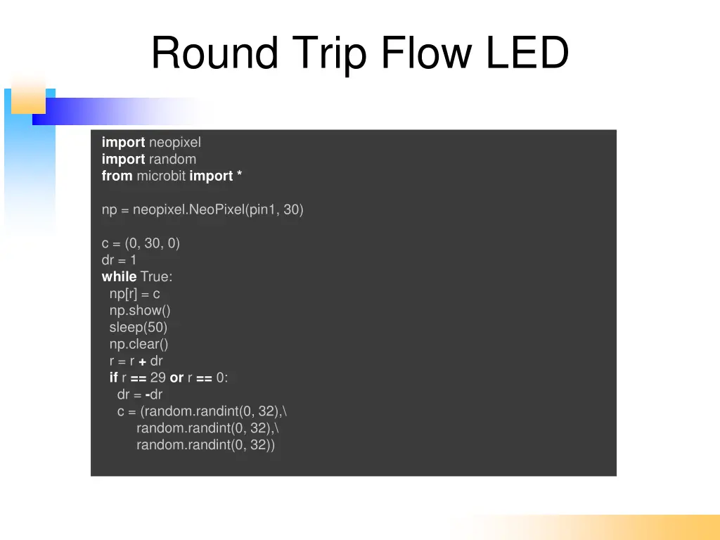 round trip flow led