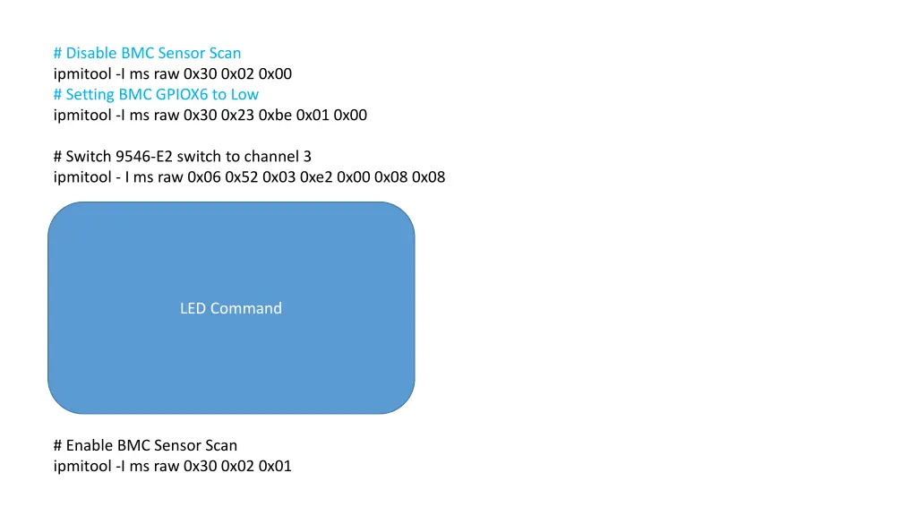 disable bmc sensor scan ipmitool i ms raw 0x30