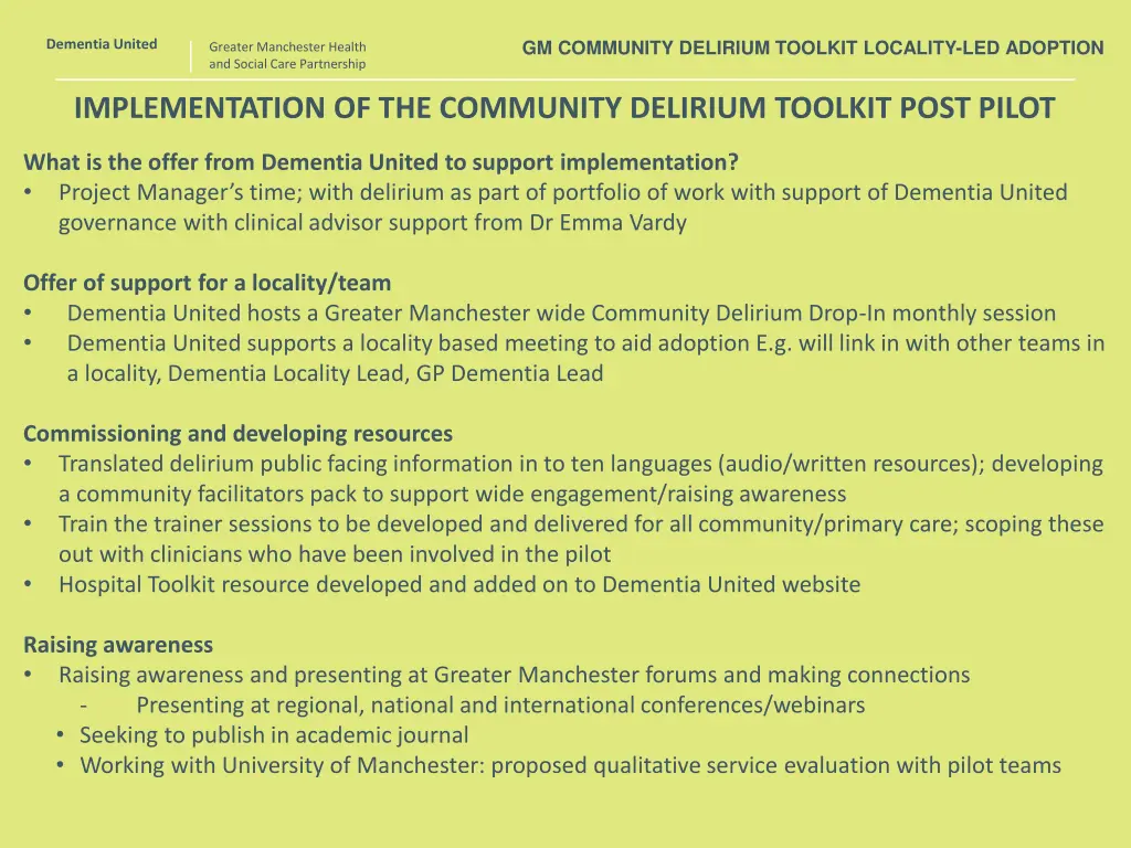 gm community delirium toolkit locality 11