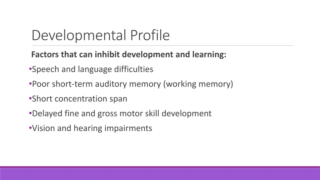 developmental profile 1