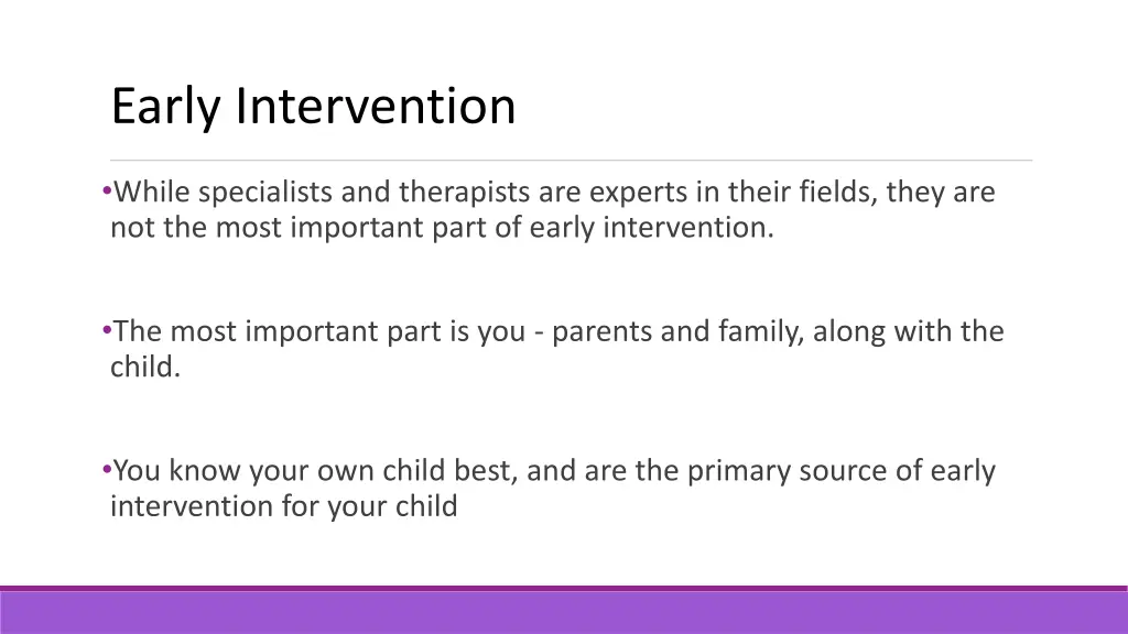 early intervention 2