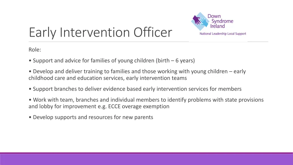 early intervention officer