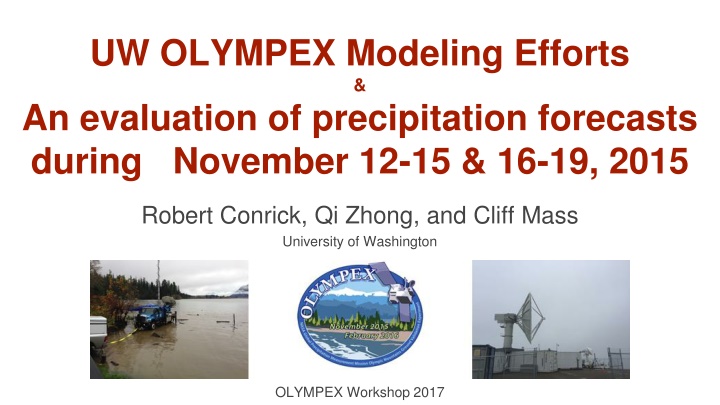 uw olympex modeling efforts an evaluation