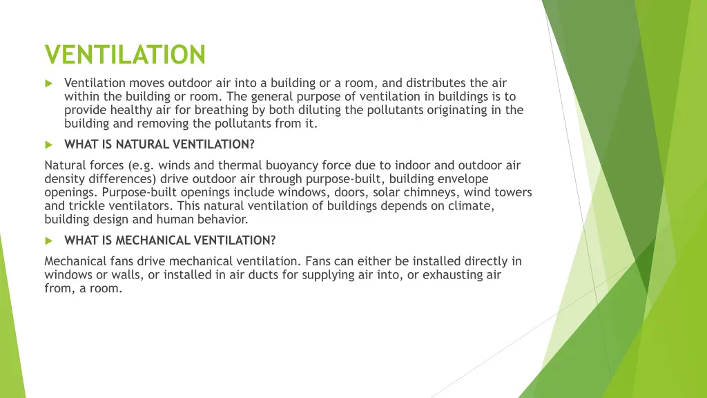 ventilation