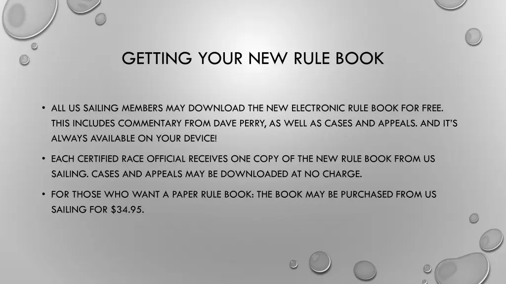 getting your new rule book