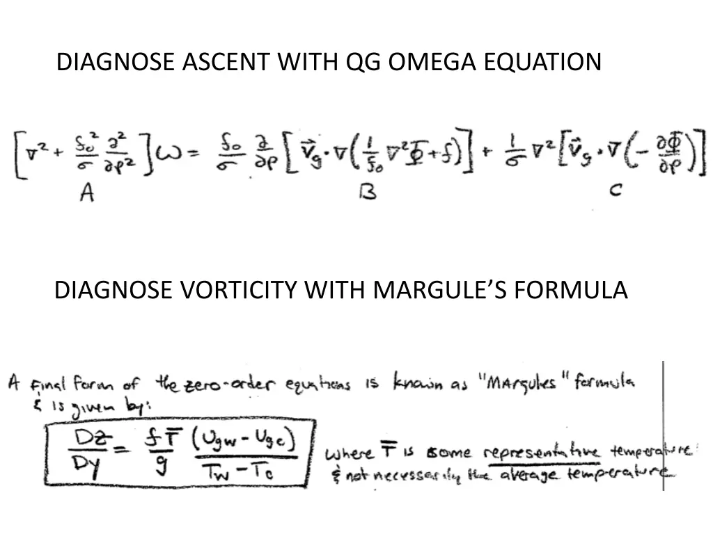 diagnose ascent with qg omega equation