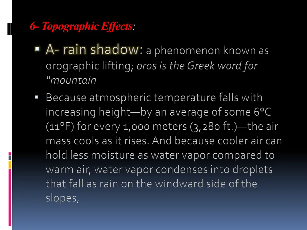 6 topographic effects