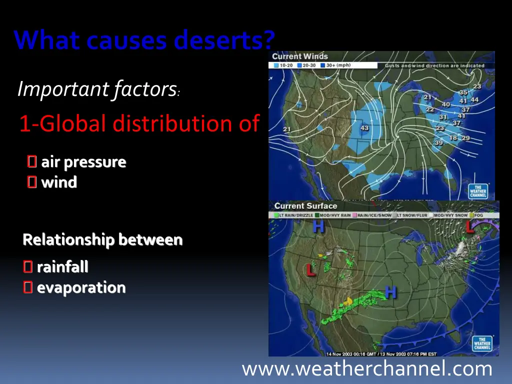 what causes deserts