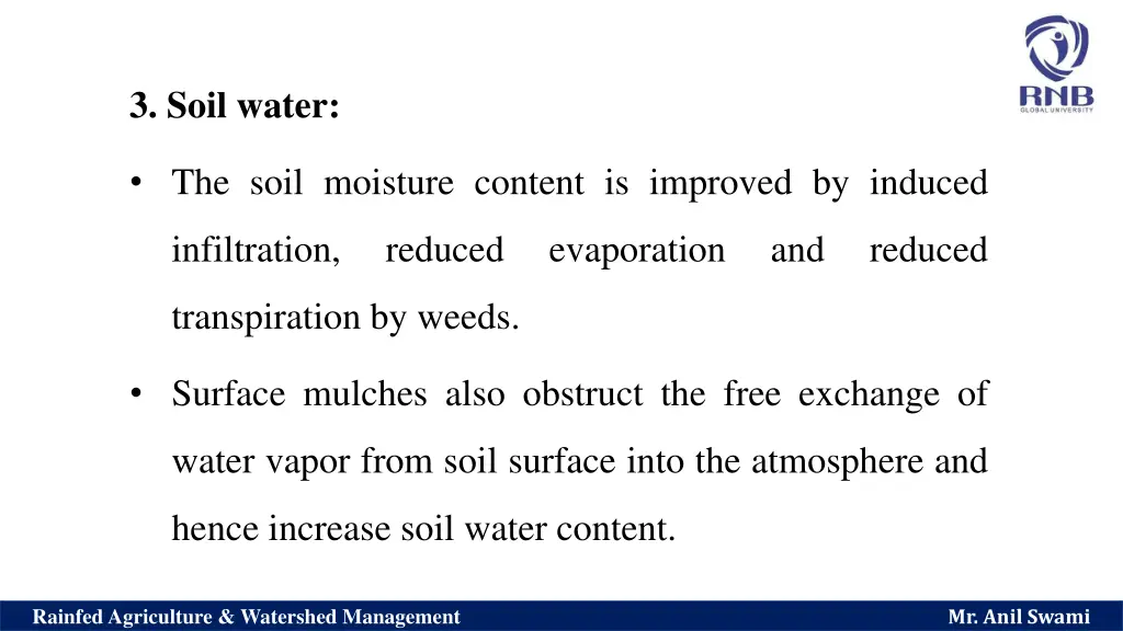 3 soil water