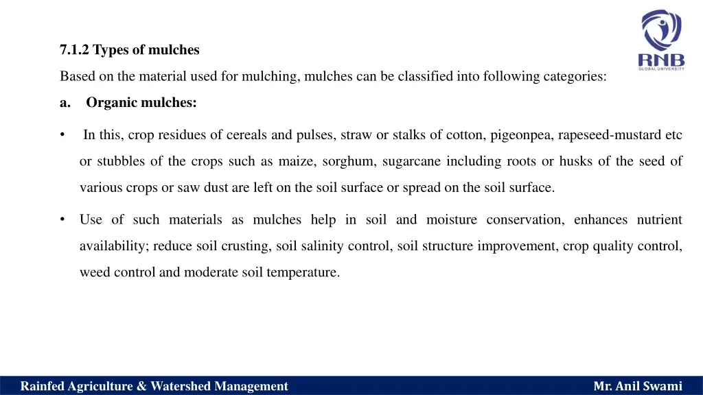 7 1 2 types of mulches