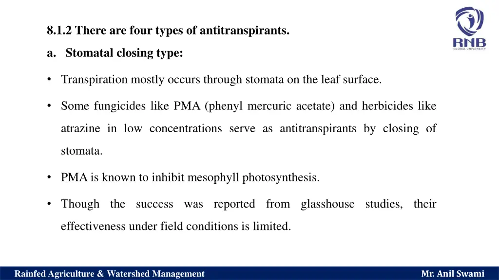 8 1 2 there are four types of antitranspirants