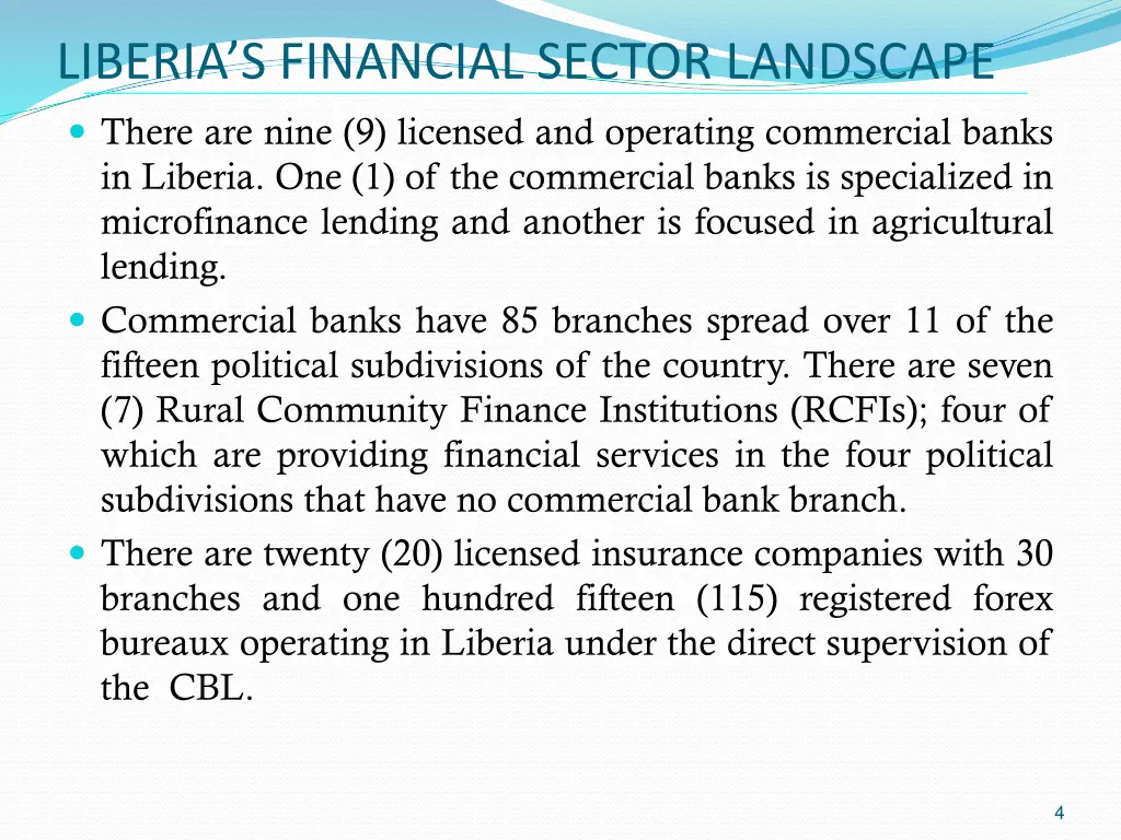 liberia s financial sector landscape there