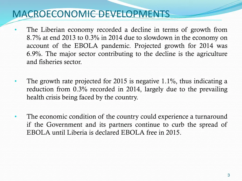 macroeconomic developments