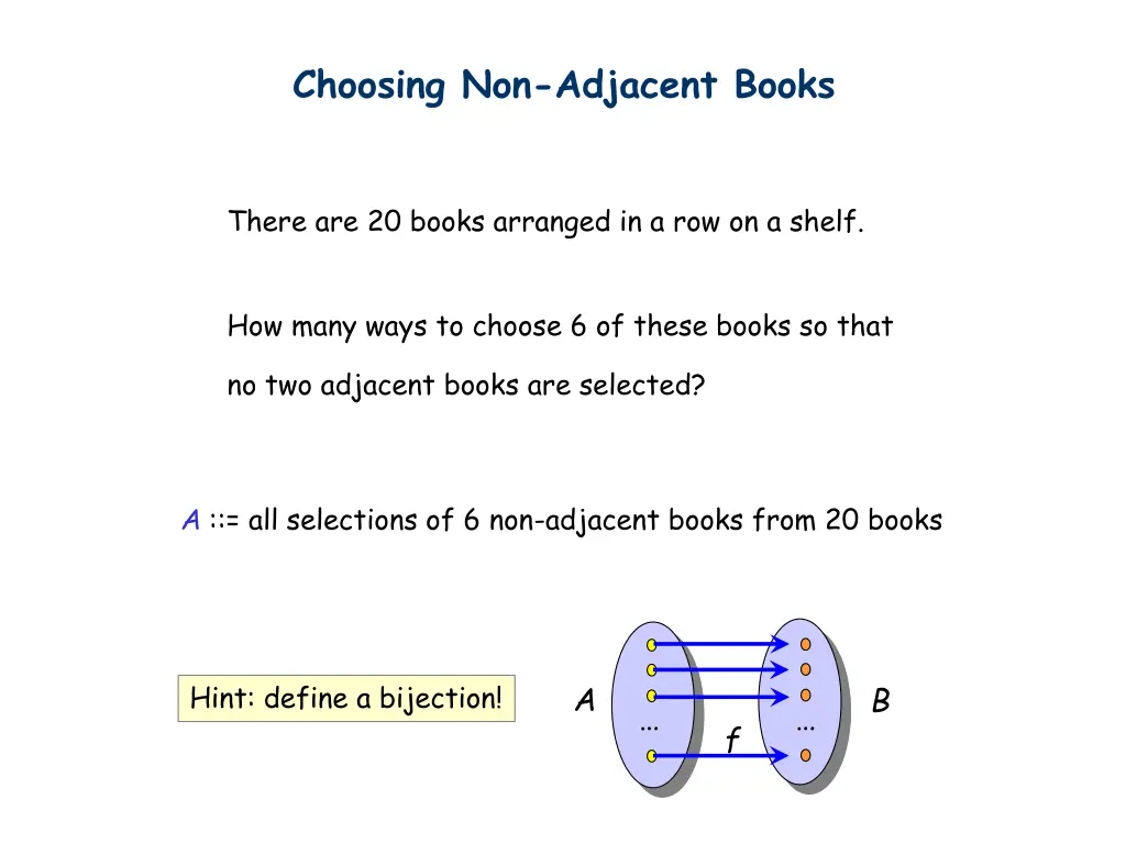 choosing non adjacent books