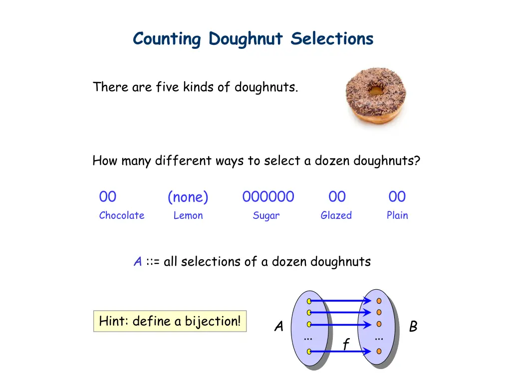 counting doughnut selections