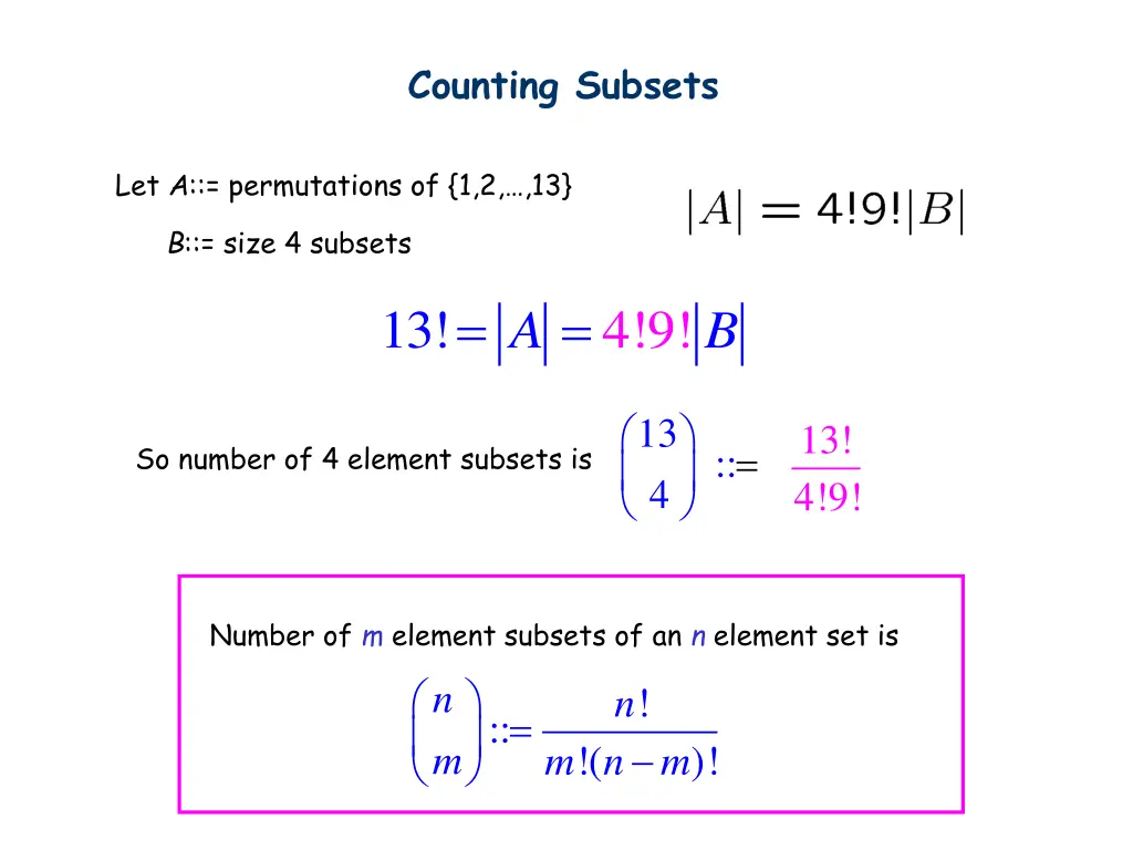 counting subsets 2