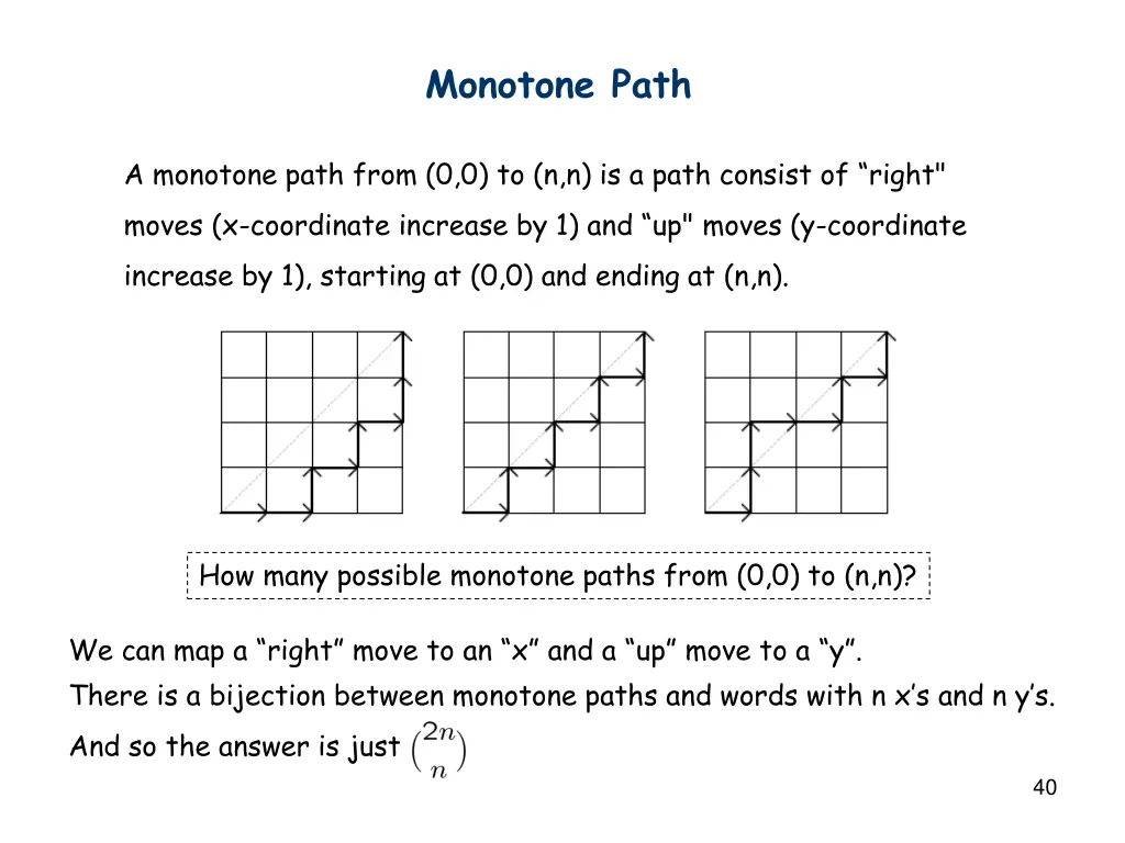 monotone path