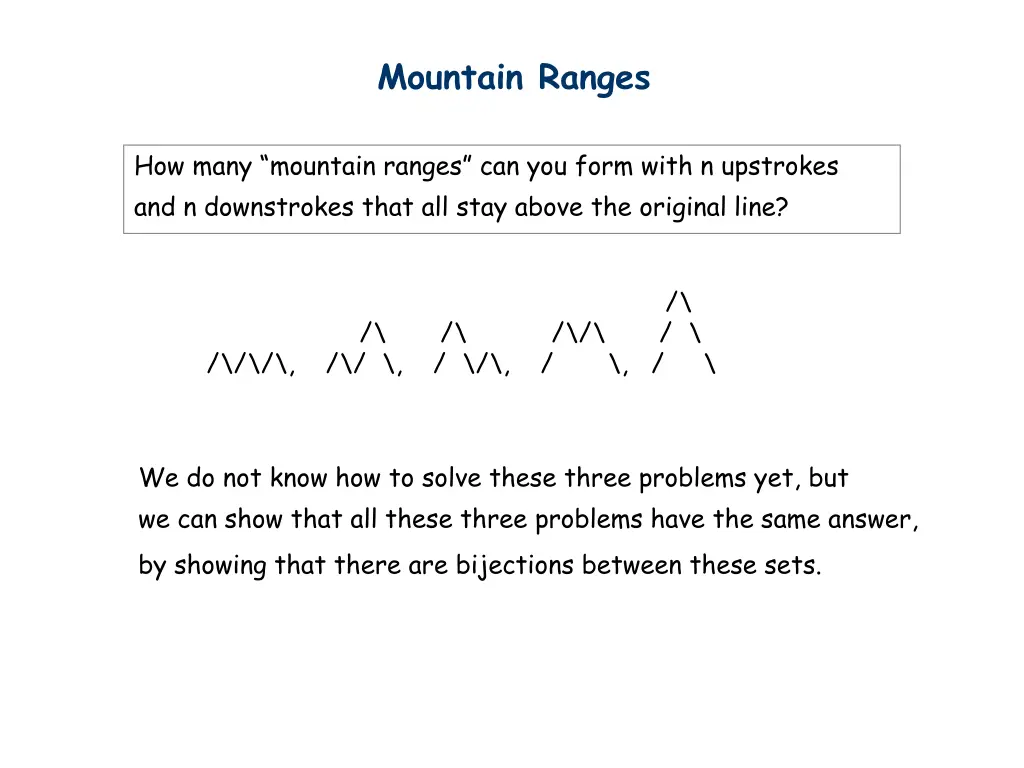 mountain ranges