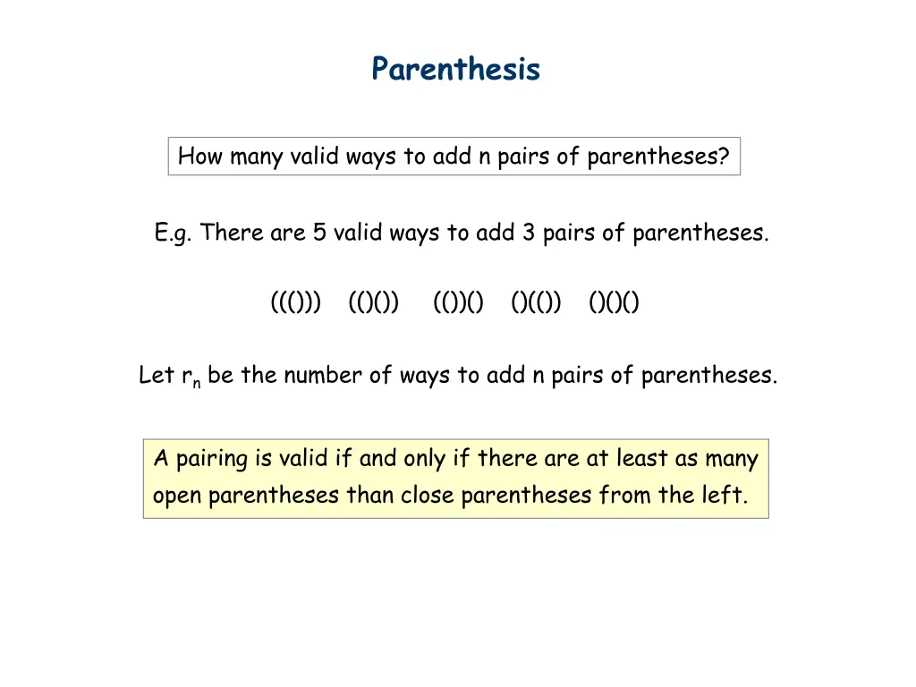 parenthesis