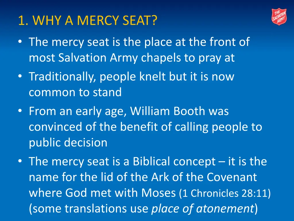 1 why a mercy seat the mercy seat is the place