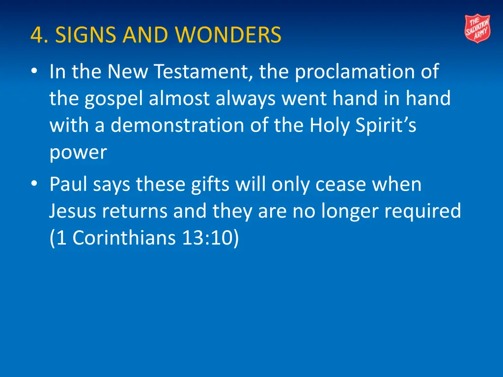 4 signs and wonders in the new testament