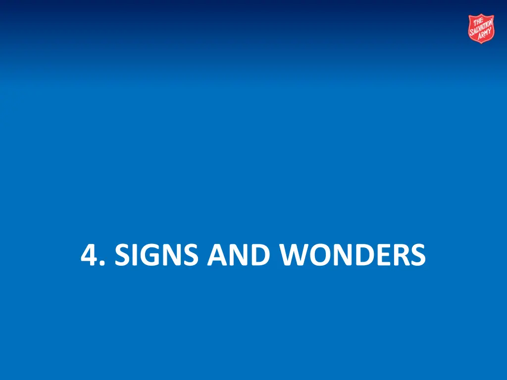 4 signs and wonders