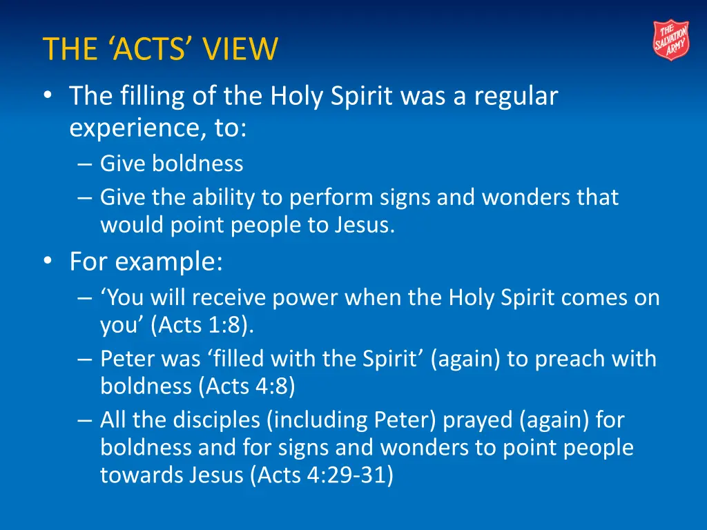 the acts view the filling of the holy spirit