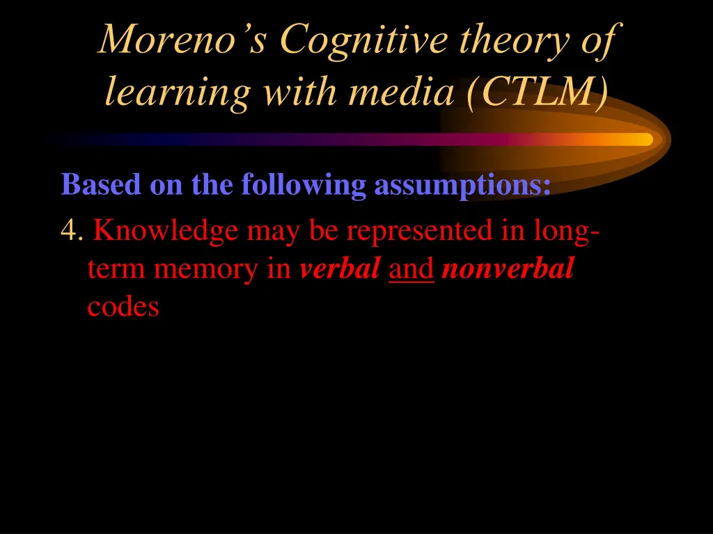 moreno s cognitive theory of learning with media 5