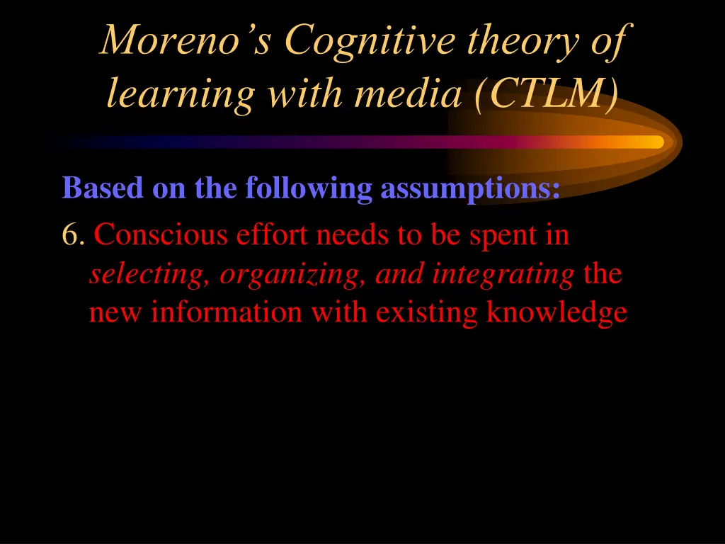 moreno s cognitive theory of learning with media 7