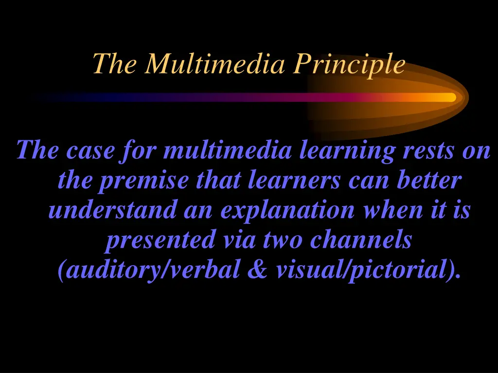 the multimedia principle