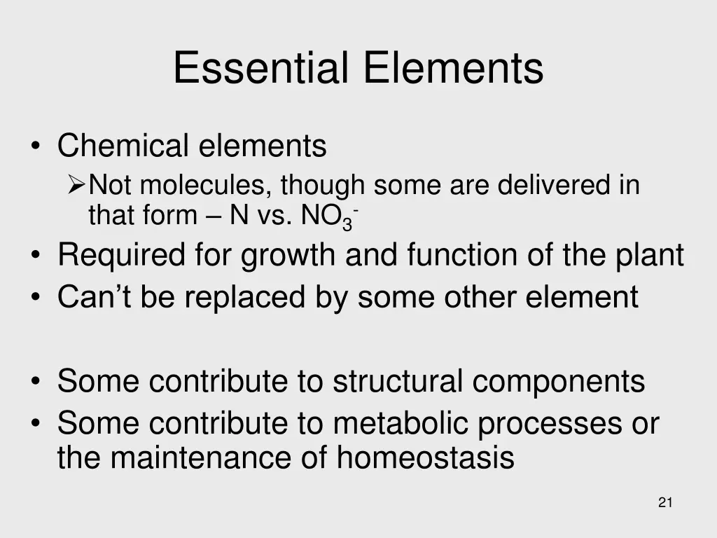 essential elements