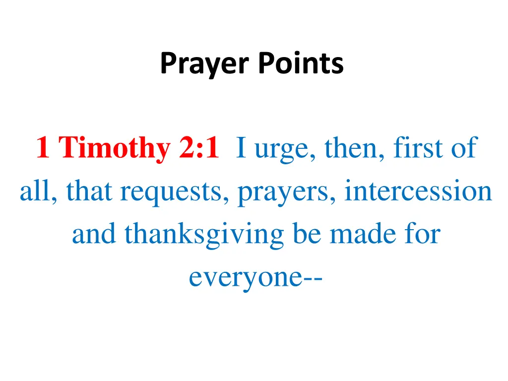 prayer points