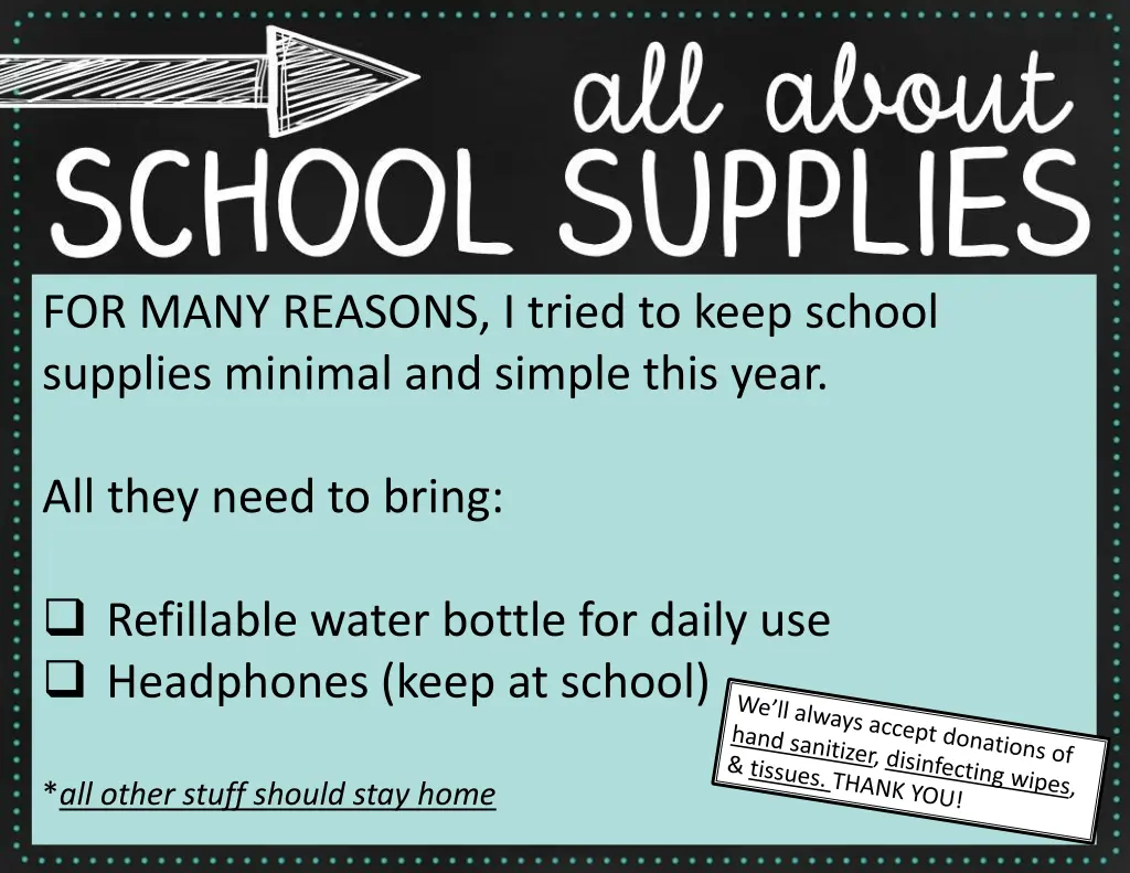 for many reasons i tried to keep school supplies