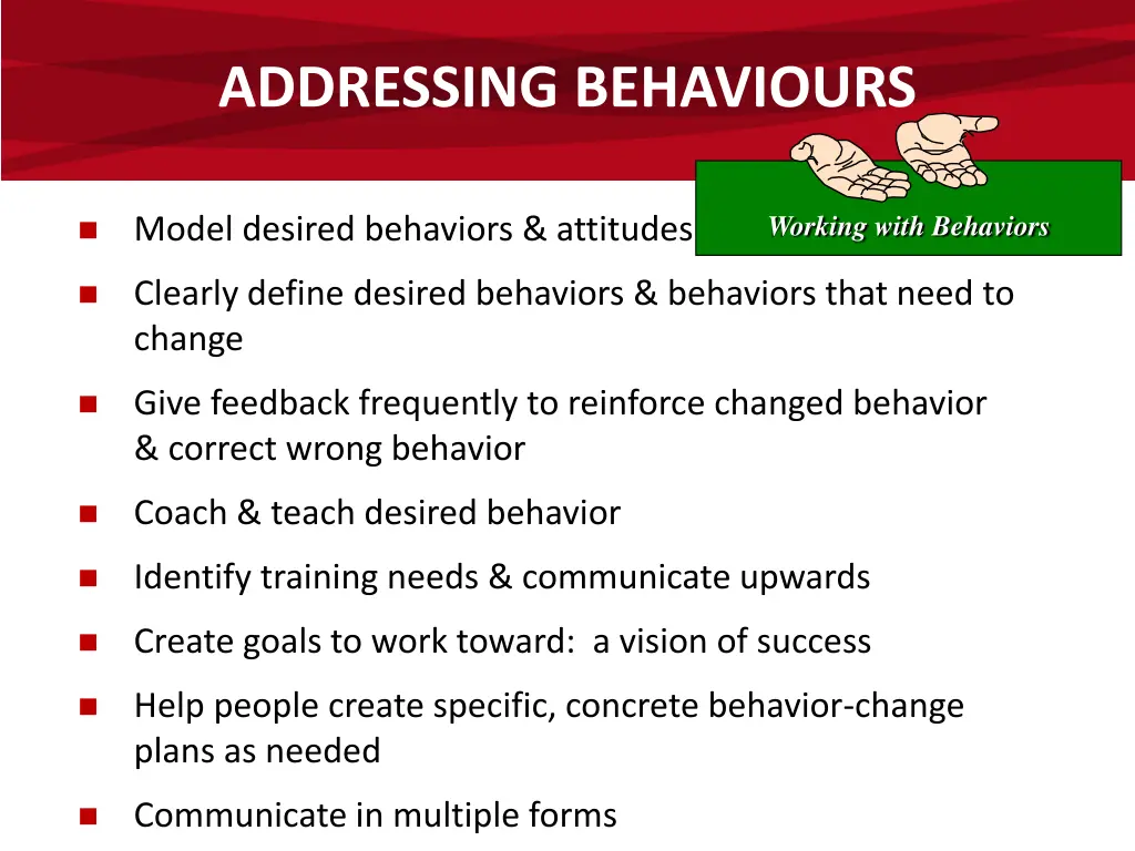 addressing behaviours