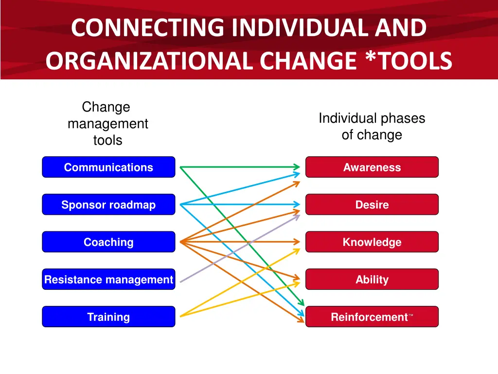 connecting individual and organizational change