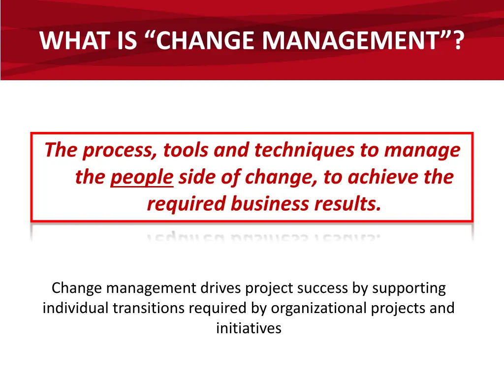 what is change management