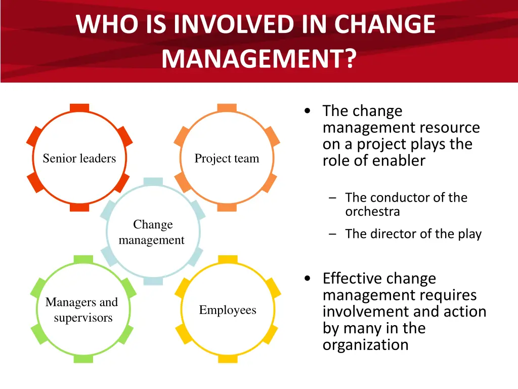 who is involved in change management