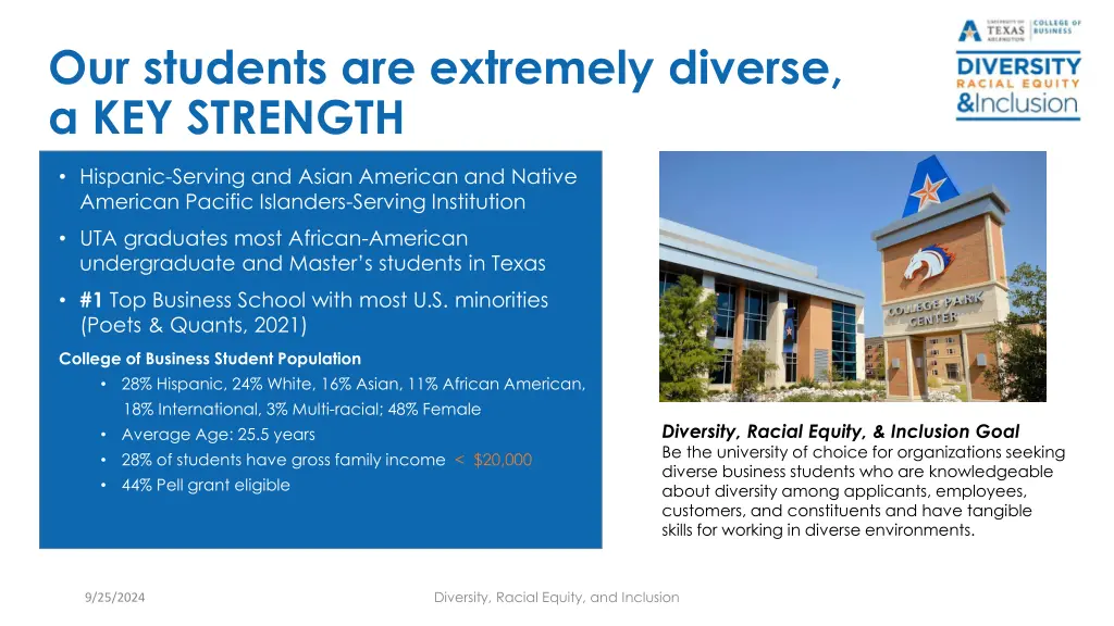 our students are extremely diverse a key strength